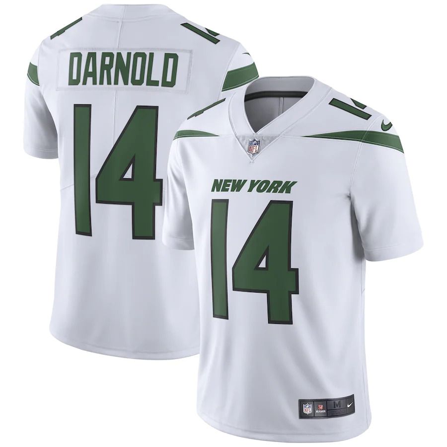 Men New York Jets #14 Sam Darnold Nike Spotlight White Vapor Limited NFL Jersey